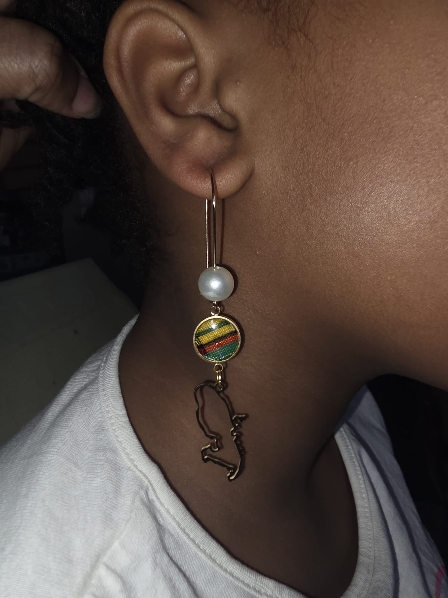🌺 Boucles d’Oreilles madras «MADRÉLYA» Antilles/Guyane