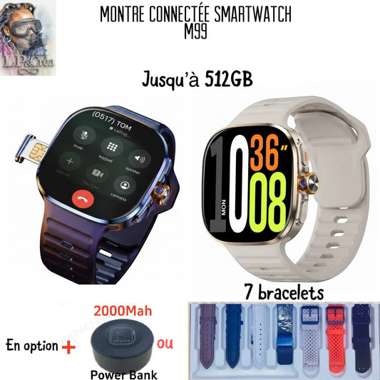 ⌚🔋 Montre Connectée M99 – Smartwatch SIM 5G