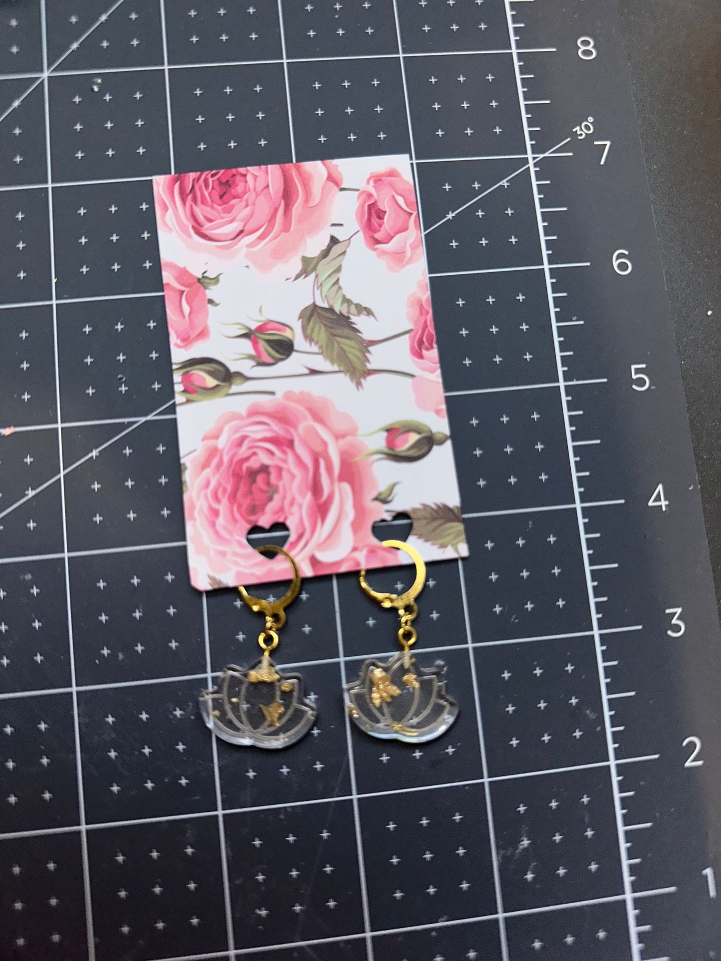 Boucles d'oreilles en résine Fantaisies (la paire)