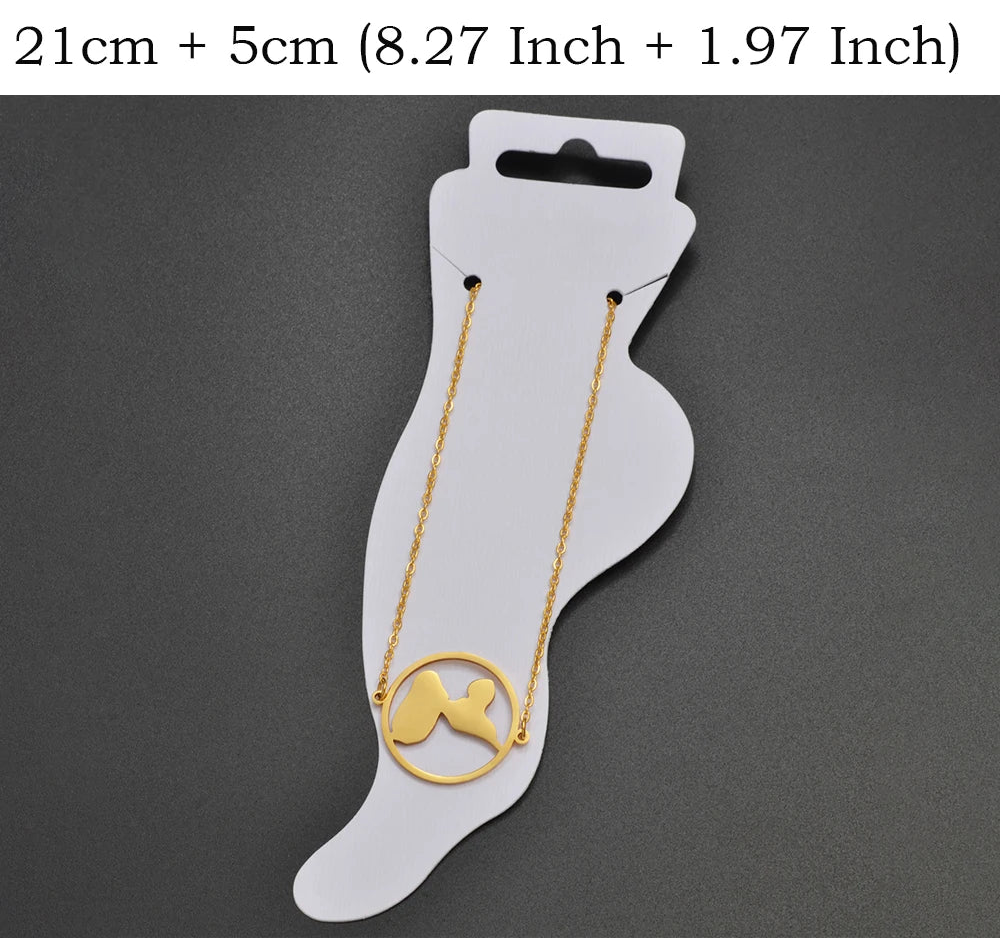 ✨⛓️ Bracelet, chaine de cheville ou collier en Acier Inoxydable rond – Carte de la Guadeloupe
