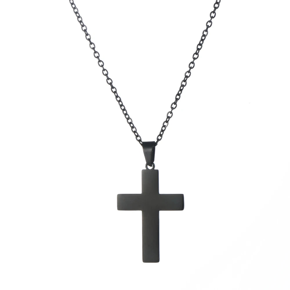 ✨ Collier avec Pendentif Croix Jésus en Acier Inoxydable