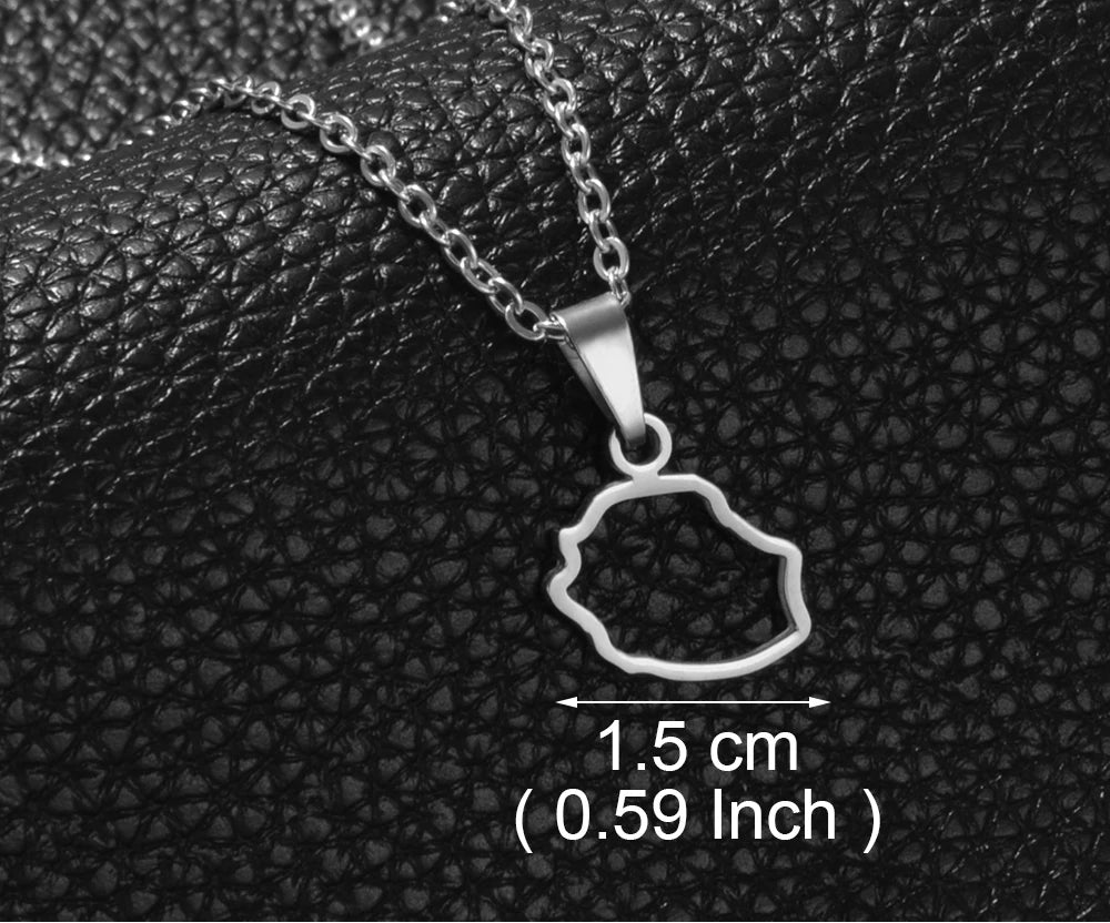 ✨ Collier + Pendentif des outres-mers hibiscus en Acier Inox