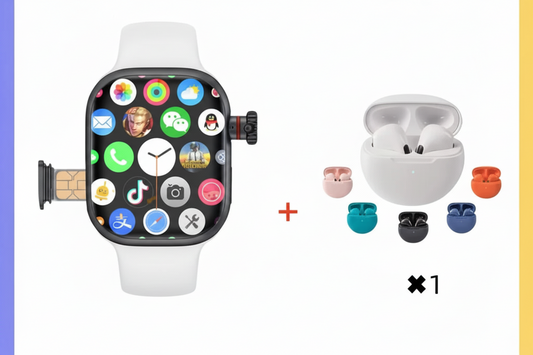 ⌚🎧 Montre SmartWatch CD99 X 5G – Caméra Rotative 180° – GPS – SIM – WiFi + écouteur (couleur aléatoire)