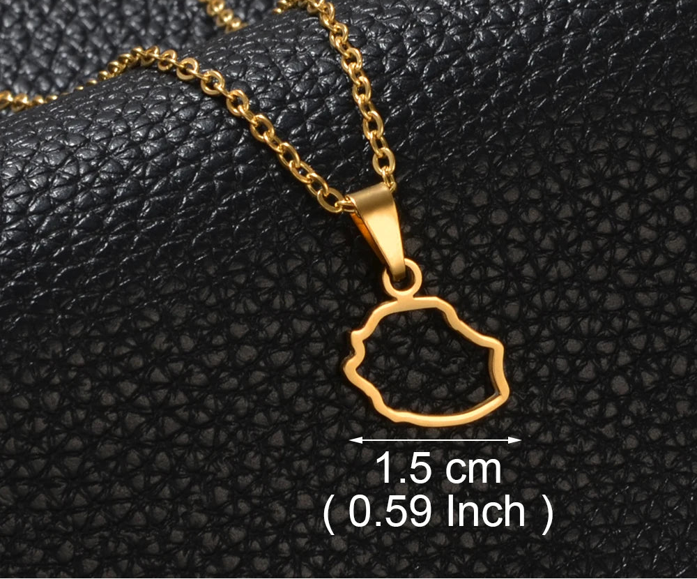 ✨ Collier + Pendentif des outres-mers hibiscus en Acier Inox