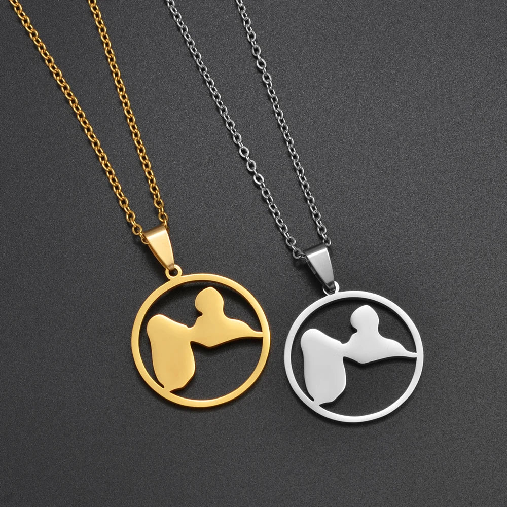 ✨⛓️ Bracelet, chaine de cheville ou collier en Acier Inoxydable rond – Carte de la Guadeloupe