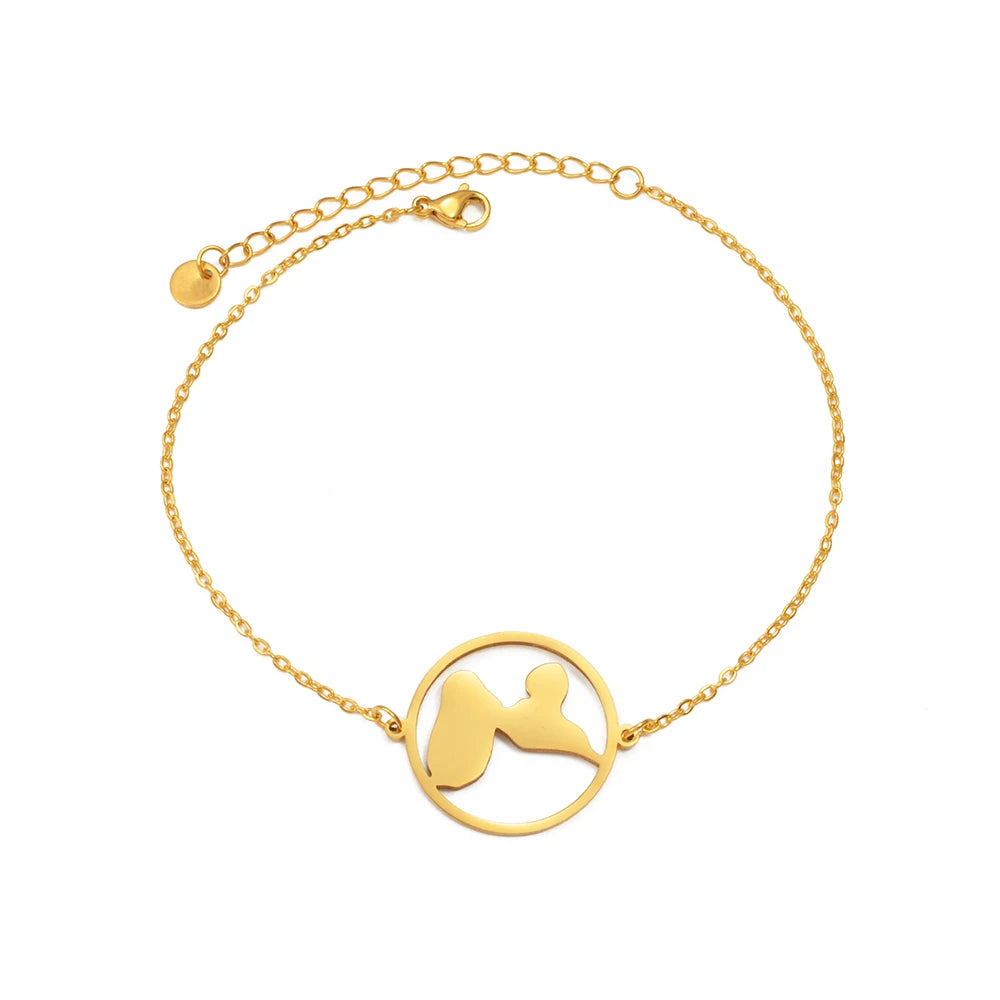 ✨⛓️ Bracelet, chaine de cheville ou collier en Acier Inoxydable rond – Carte de la Guadeloupe