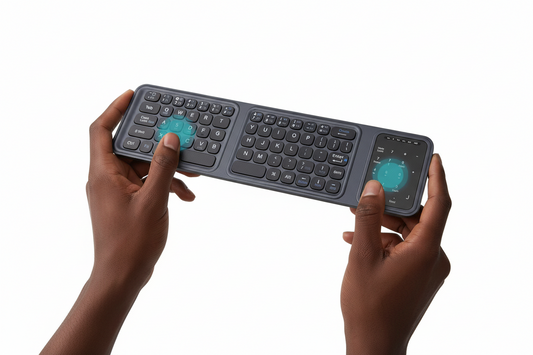 ⌨️ Clavier Sans Fil Pliant à Trois Volets Bluetooth • Pavé tactile & numérique • Ultra portable