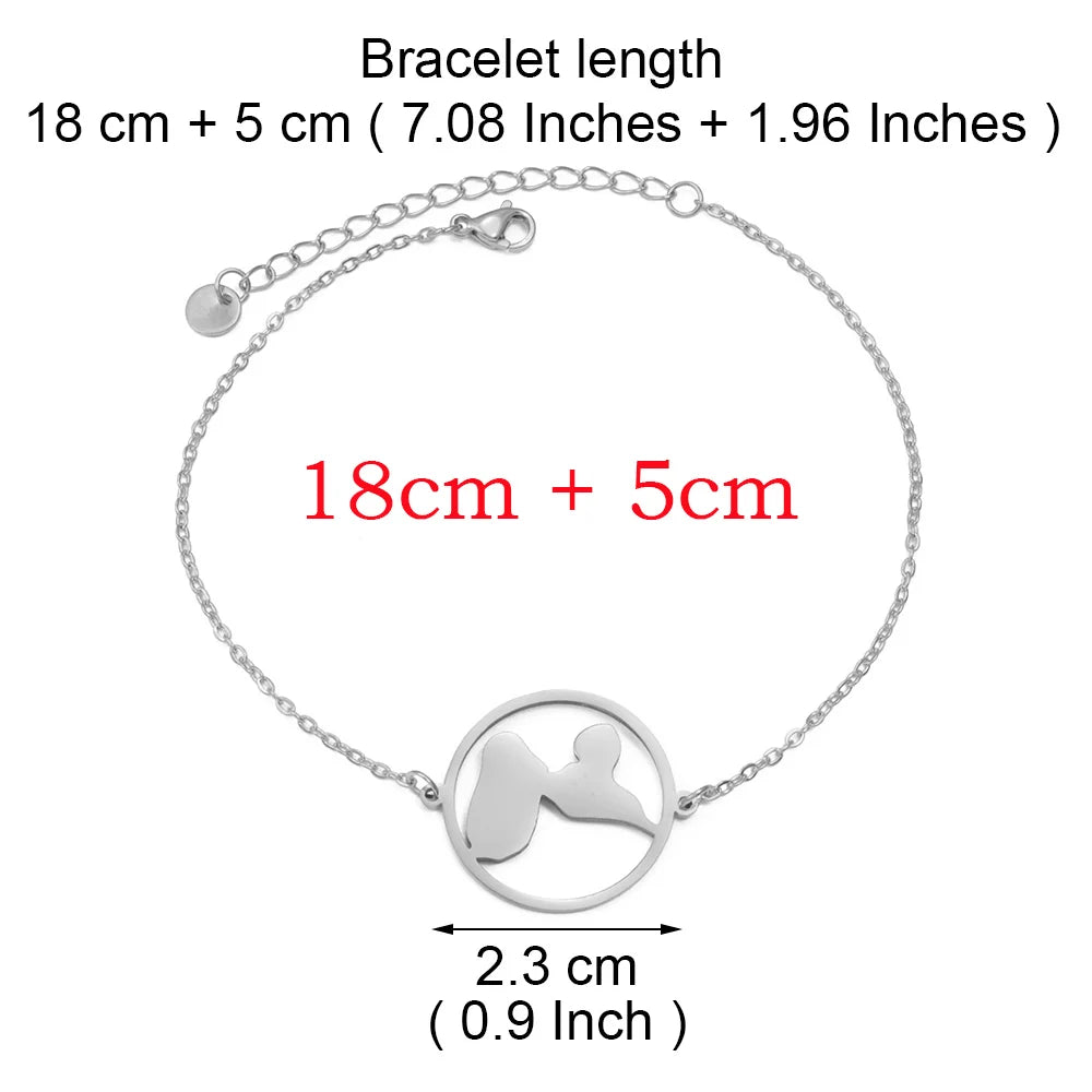 ✨⛓️ Bracelet, chaine de cheville ou collier en Acier Inoxydable rond – Carte de la Guadeloupe