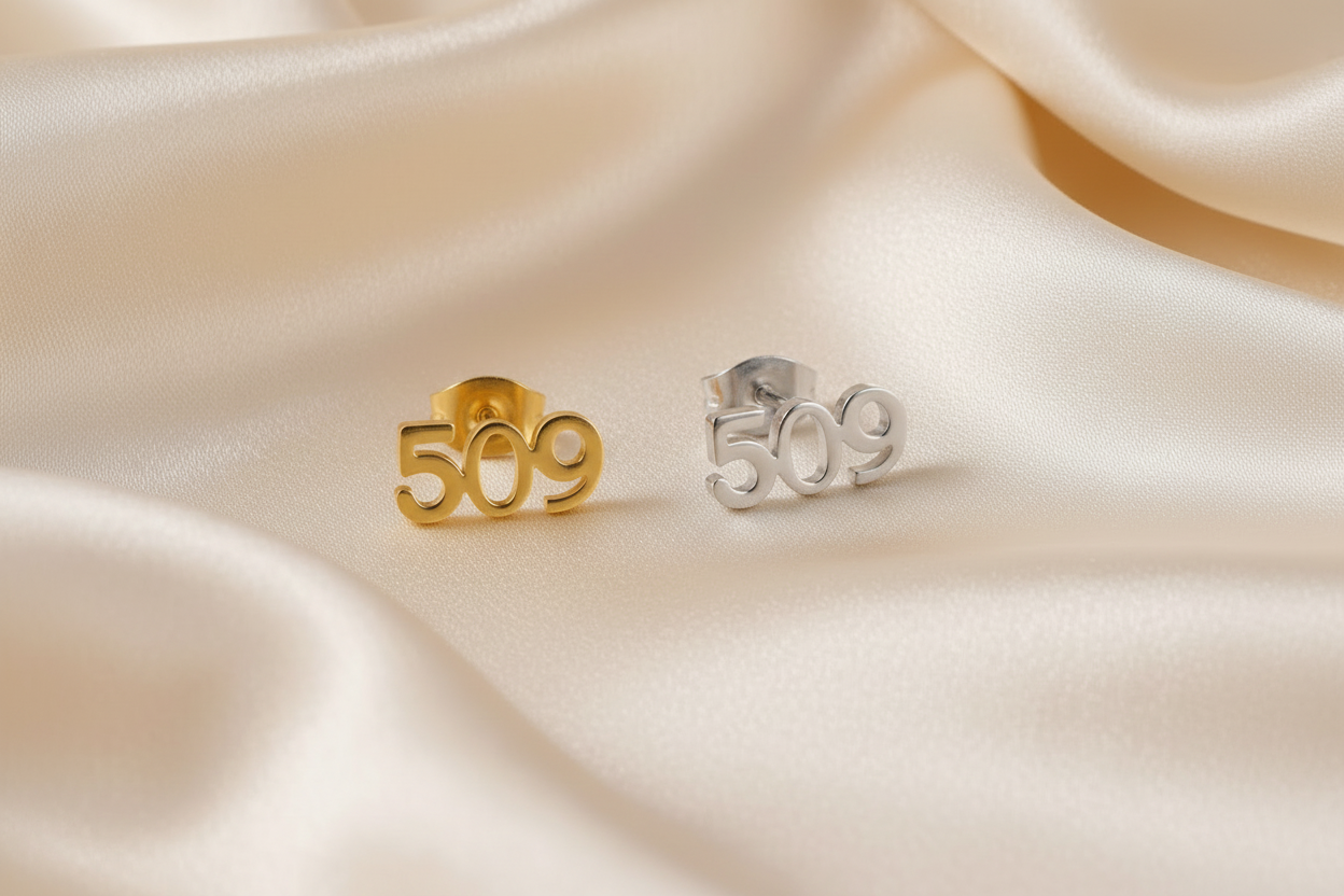 💎🇭🇹 Boucles d’Oreilles HAÏTI 509 en Acier inoxydable • Finition Or ou Argent