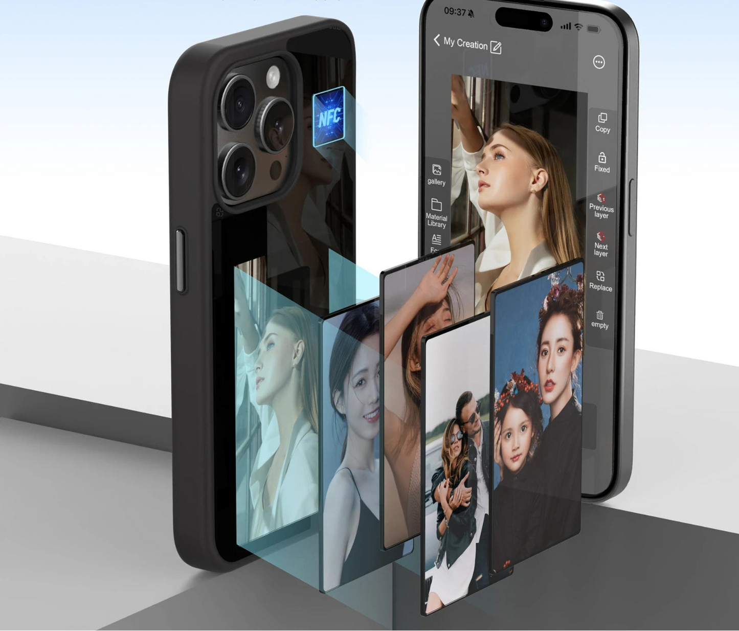 📱✨ Coque NFC pour iPhone personnalisable – Photo à l’Arrière – Plusieurs Modèles & Couleurs