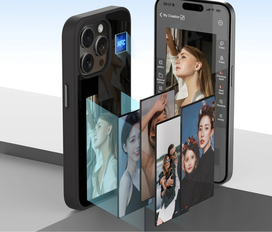 📱✨ Coque NFC pour iPhone personnalisable – Photo à l’Arrière – Plusieurs Modèles & Couleurs