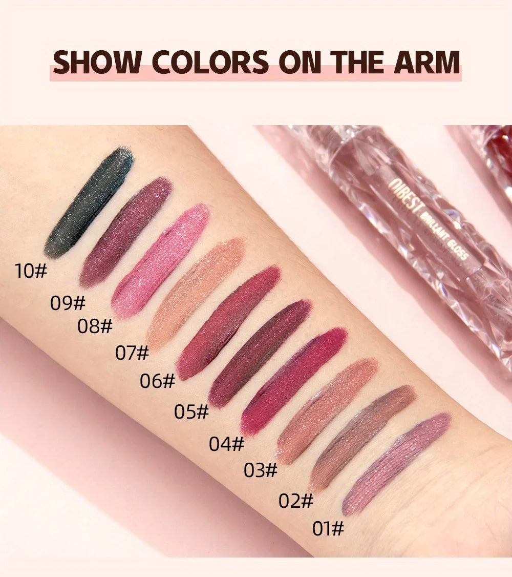 💄✨ Rouge à Lèvres Liquide Pailleté – Mat Velours, Longue Tenue & Imperméable