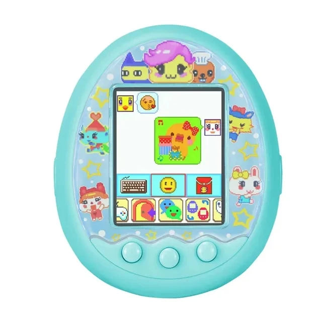 👾🐾 Tamagotchi Électronique Virtuel – Animal de Compagnie Interactif HD - Blanc - Bleu - Rose