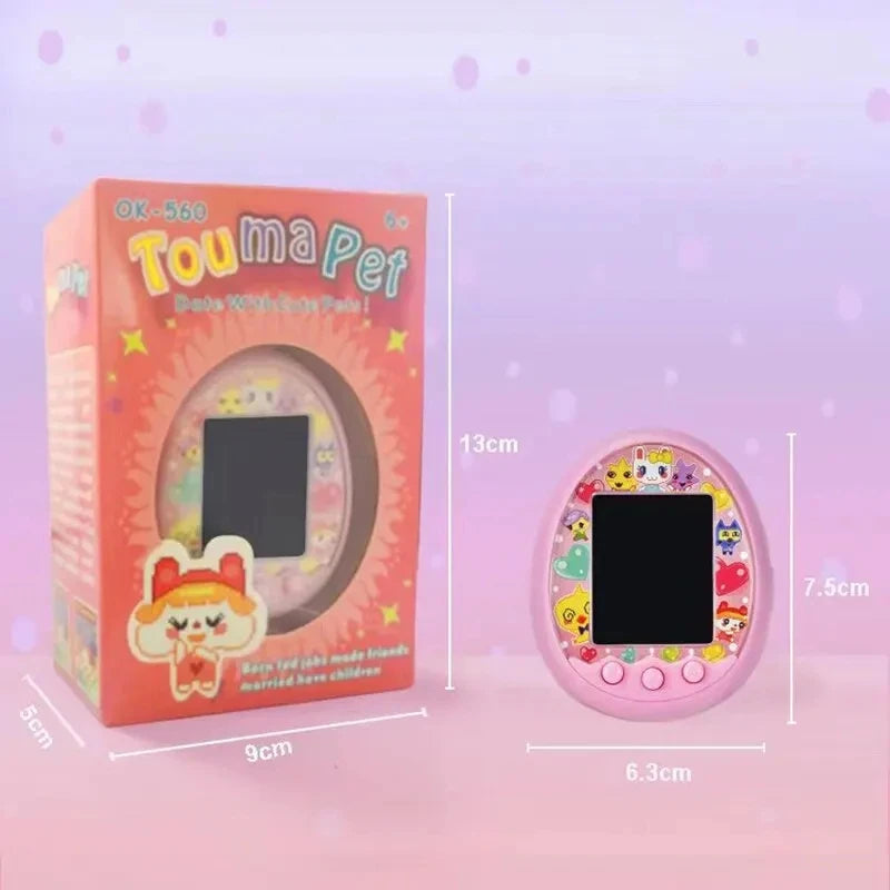 👾🐾 Tamagotchi Électronique Virtuel – Animal de Compagnie Interactif HD - Blanc - Bleu - Rose