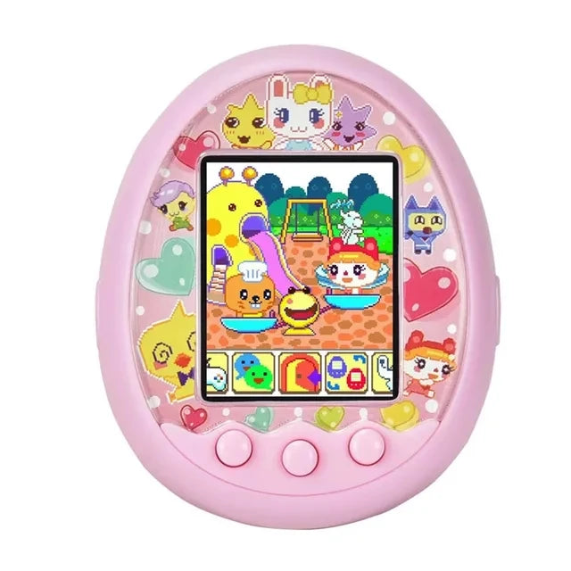 👾🐾 Tamagotchi Électronique Virtuel – Animal de Compagnie Interactif HD - Blanc - Bleu - Rose