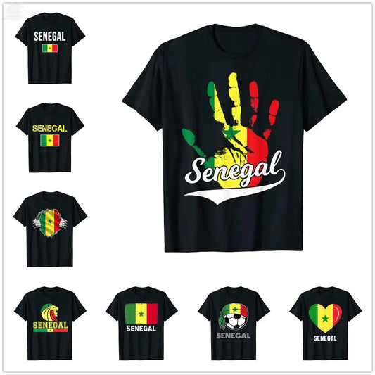 🇸🇳 👕 T-Shirt Noir Sénégal – Design Culture & Fierté Nationale