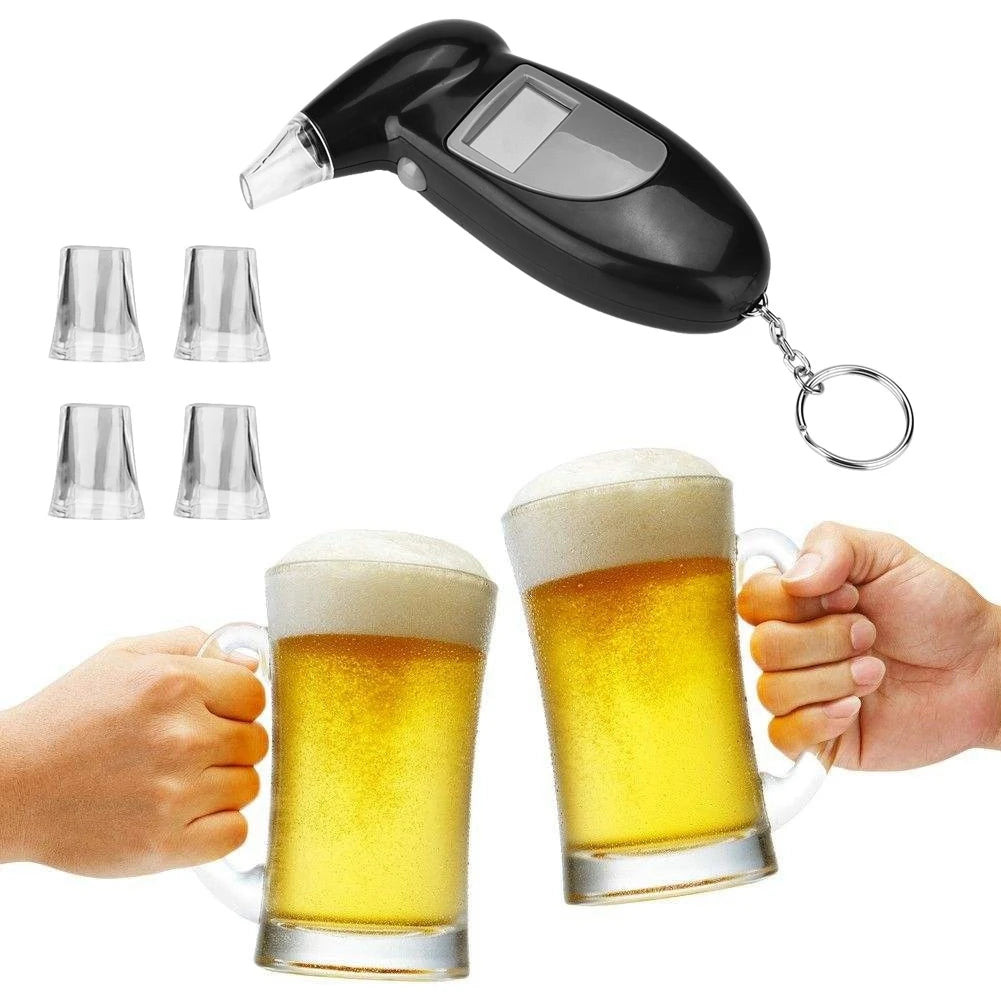 🌬️ Éthylotest test d'alcoolemie Numérique Porte-Clés