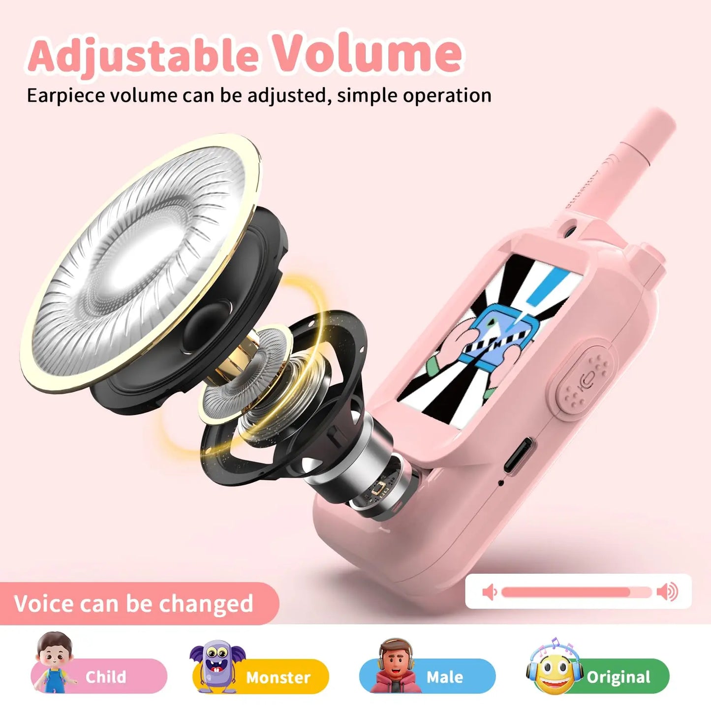 📸📡 Lot de 2 Mini Talkie-Walkies pour enfant avec Caméra – Rechargeables