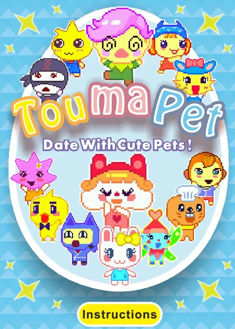 👾🐾 Tamagotchi Électronique Virtuel – Animal de Compagnie Interactif HD - Blanc - Bleu - Rose