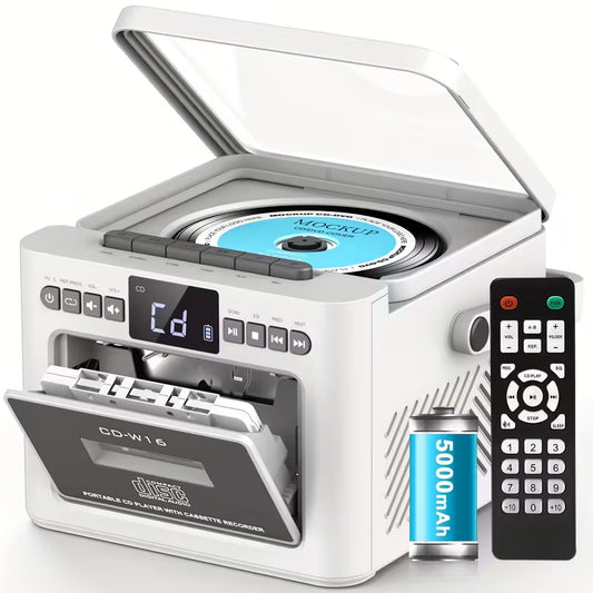 đ¶ Lecteur CD & Cassette Bluetooth Rechargeable â Enceinte Multifonction avec TĂ©lĂ©commande