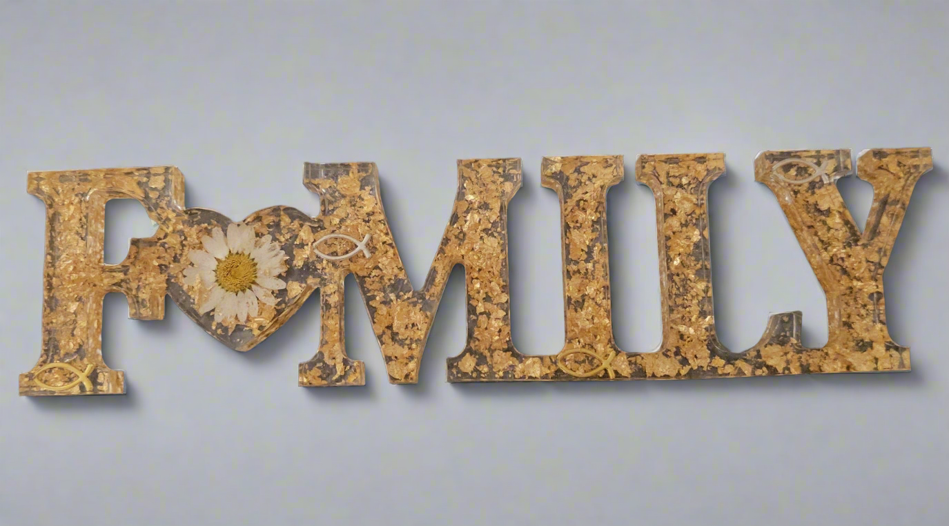 Gamme Décoration - Mots en résine (1 pcs)