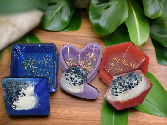 Boîte à bijoux en résine (1 pcs)