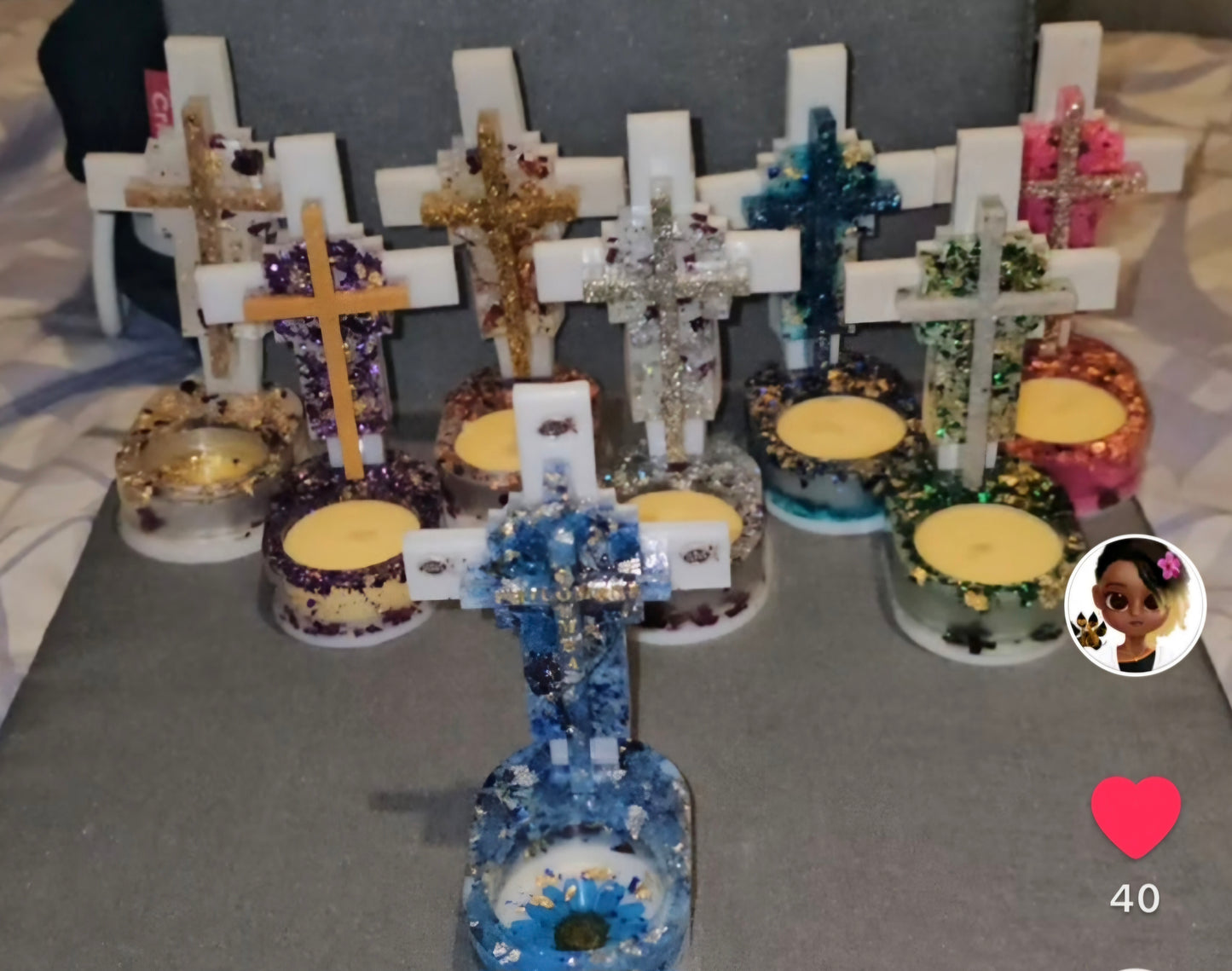 Bougeoirs en résine (1 pcs)